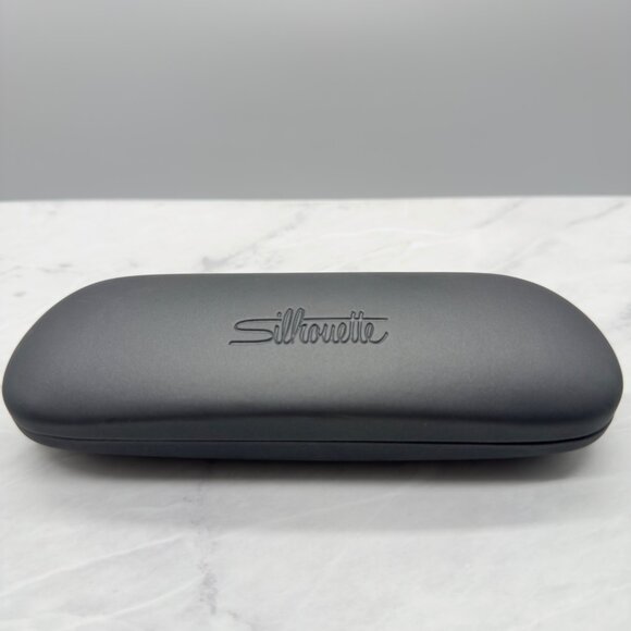 Silhouette Small Grey Hard Clam Shell Eyeglasses Case - Picture 1 of 6